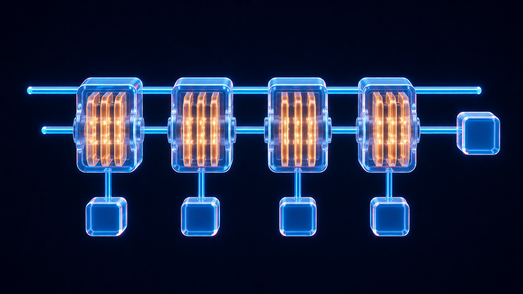 LSTM-Architektur mit Hidden State, Cell State und Gates